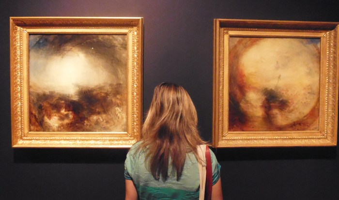 Installation shot - Turner's square paintings